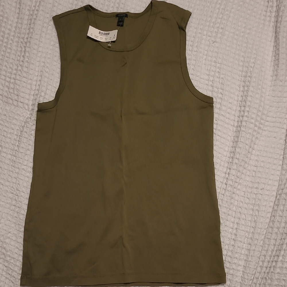 OLIVE GREEN J. CREW TANK TOP